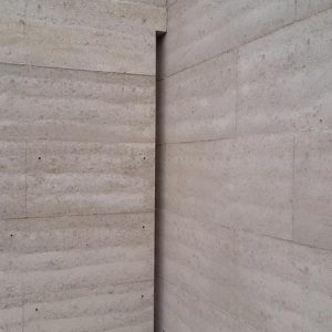 Rammed earth wall in Macedon