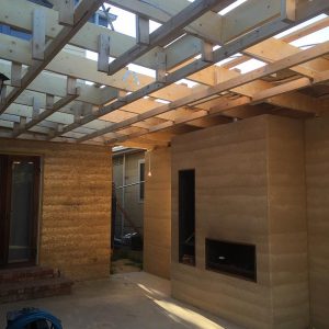 Olnee rammed earth houses, walls and construction