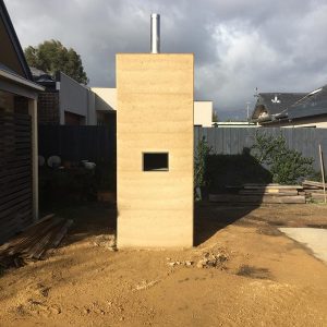 Olnee rammed earth houses, walls and construction