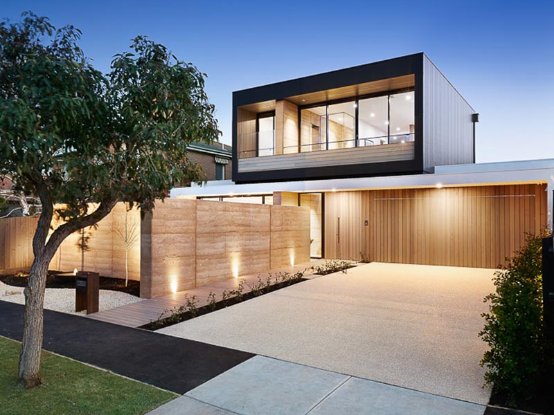 East Brighton, Melbourne, rammed earth project