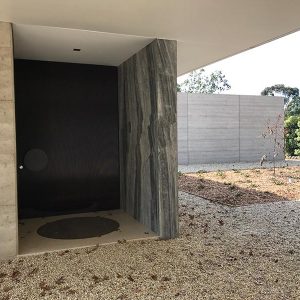 Rammed earth completed project in Macedon