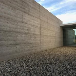Rammed earth completed project in Macedon